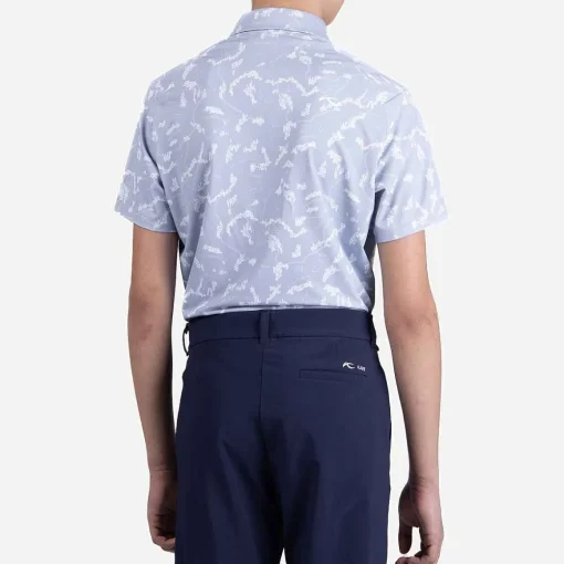 KJUS Polos-Boys' Golfer Polo S/S Blue Fog/White