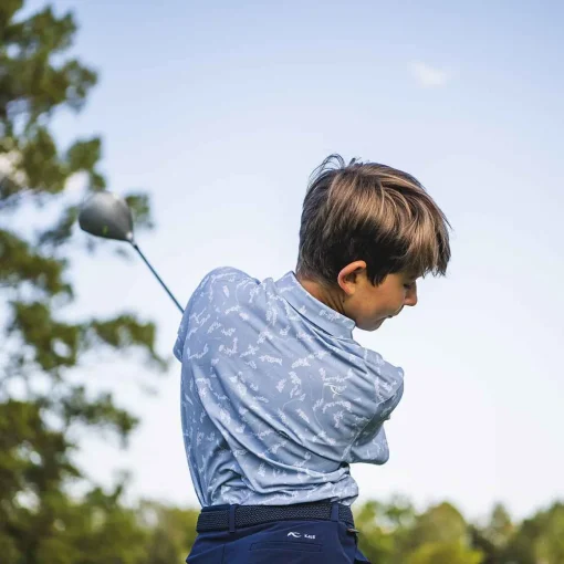 KJUS Polos-Boys' Golfer Polo S/S Blue Fog/White
