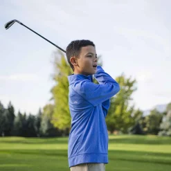 KJUS Midlayers-Boys' Keano Half-Zip Mykonos