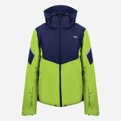 KJUS Jackets-Boys' Speed Racer Jacket Stem Green/Atlanta Blue