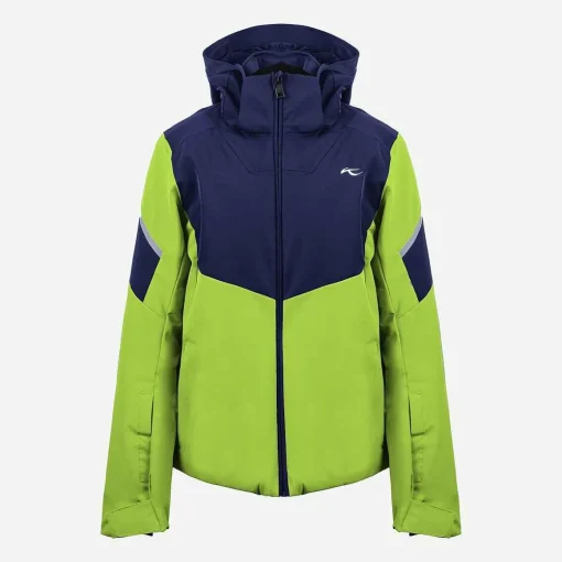 KJUS Jackets-Boys' Speed Racer Jacket Stem Green/Atlanta Blue