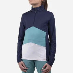 KJUS Midlayers-Girls' Julie Midlayer Half-Zip Tidepool/Atlanta Blue