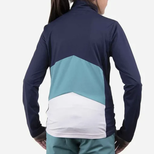 KJUS Midlayers-Girls' Julie Midlayer Half-Zip Tidepool/Atlanta Blue