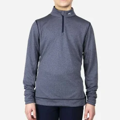 KJUS Midlayers-Girls' Keano Half-Zip Atlanta Blue Melange