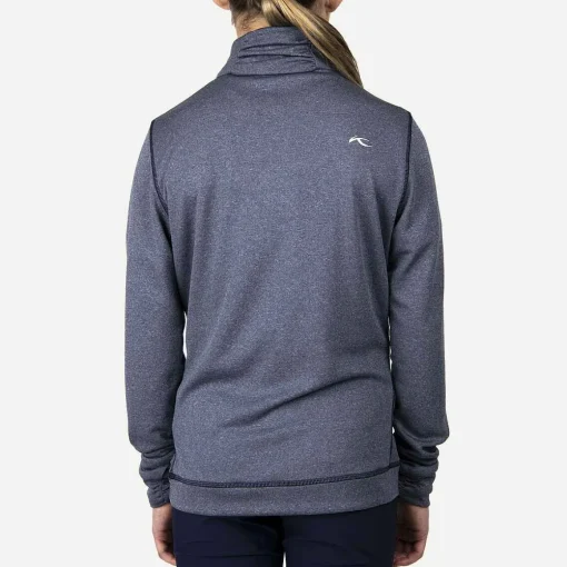 KJUS Midlayers-Girls' Keano Half-Zip Atlanta Blue Melange