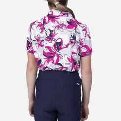 KJUS Polos-Girls' Printed Polo S/S Magenta/Alloy