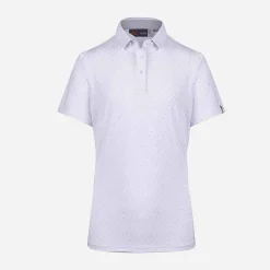 KJUS Polos-Girls' Printed Polo S/S White/Alloy