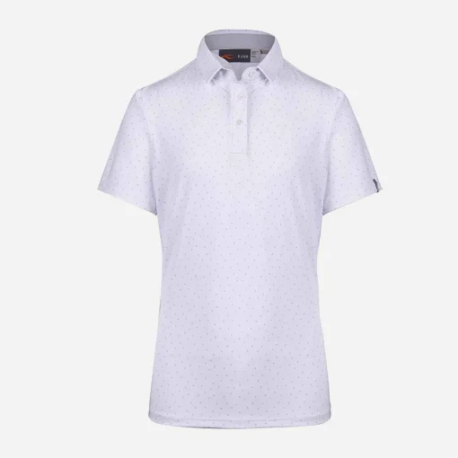 KJUS Polos-Girls' Printed Polo S/S White/Alloy