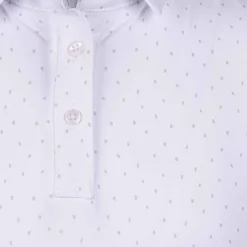 KJUS Polos-Girls' Printed Polo S/S White/Alloy