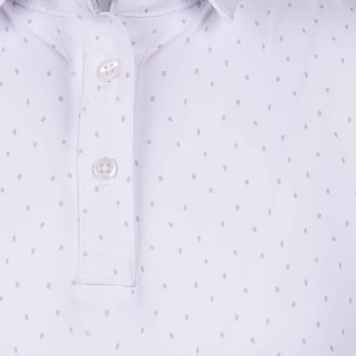 KJUS Polos-Girls' Printed Polo S/S White/Alloy