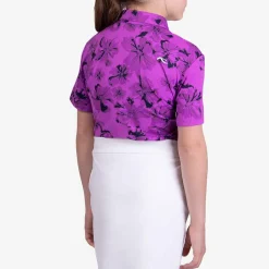 KJUS Polos-Girls' Printed Polo S/S Foxglove/Atlanta Blue