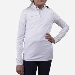 KJUS Midlayers-Girls' Shasta Midlayer Half-Zip White