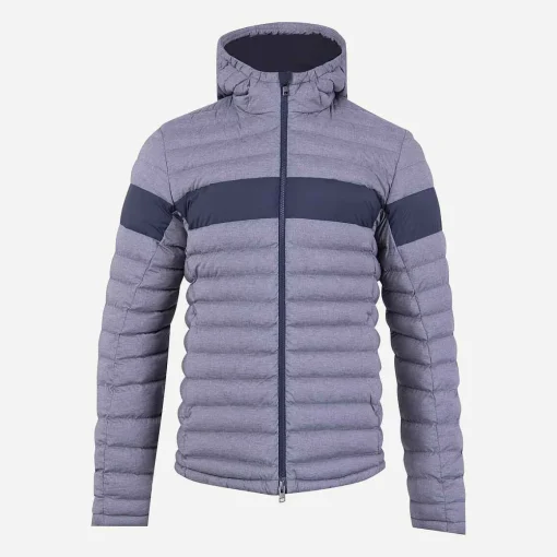 KJUS Jackets & Vests-Men'S Blackcomb Hooded Jacket Steel Grey Melange/Deep Space