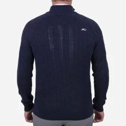 KJUS Midlayers & Sweaters-Men'S Cashmere Luxe Half-Zip Atlanta Blue Melange