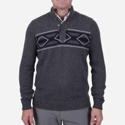 KJUS Midlayers & Sweaters-Men'S Celerina Placket Sweater Iron/Deep Space