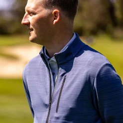KJUS Midlayers & Sweaters-Men'S Colton Midlayer Jacket Atlanta Blue Melange/Atlanta Blue