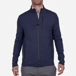 KJUS Midlayers & Sweaters-Men'S Colton Midlayer Jacket Atlanta Blue Melange/Atlanta Blue