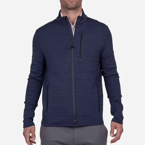 KJUS Midlayers & Sweaters-Men'S Colton Midlayer Jacket Atlanta Blue Melange/Atlanta Blue