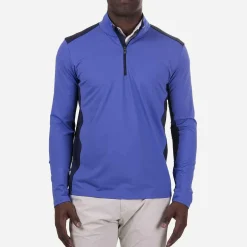 KJUS Midlayers & Sweaters-Men'S Cool Recovery Midlayer Half-Zip Mykonos/Atlanta Blue