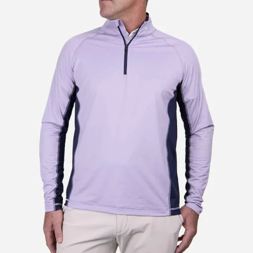 KJUS Midlayers & Sweaters-Men'S Curve Half-Zip Wisteria/Atlanta Blue
