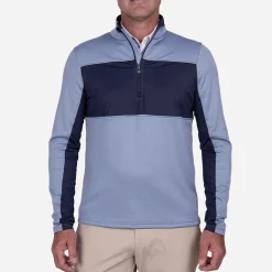 KJUS Midlayers & Sweaters-Men'S Dane Midlayer Half-Zip Santorini/Atlanta Blue