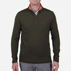 KJUS Midlayers & Sweaters-Men'S David Midlayer Half-Zip Dark Olive