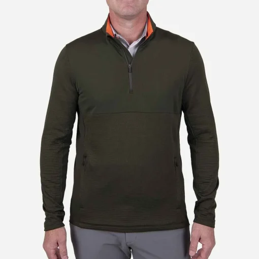 KJUS Midlayers & Sweaters-Men'S David Midlayer Half-Zip Dark Olive