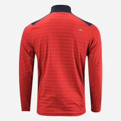 KJUS Midlayers & Sweaters-Men'S David Midlayer Half-Zip Cosmic Red/Atlanta Blue