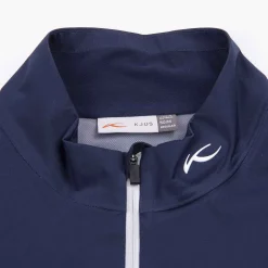 KJUS Jackets & Vests-Men'S Dexter Ii 2.5L Half-Zip Atlanta Blue Melange/Atlanta Blue
