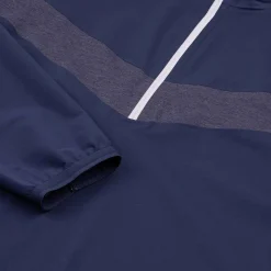 KJUS Jackets & Vests-Men'S Dexter Ii 2.5L Half-Zip Atlanta Blue Melange/Atlanta Blue