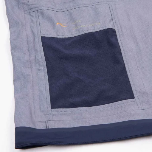 KJUS Jackets & Vests-Men'S Dexter Ii 2.5L Half-Zip Atlanta Blue Melange/Atlanta Blue