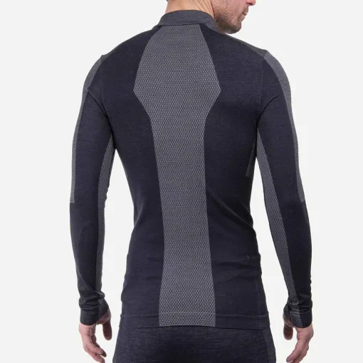 KJUS Base Layers-Men'S Freelite Baselayer L/S Deep Space/Steel Grey