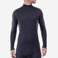 KJUS Base Layers-Men'S Freelite Baselayer L/S Deep Space/Steel Grey