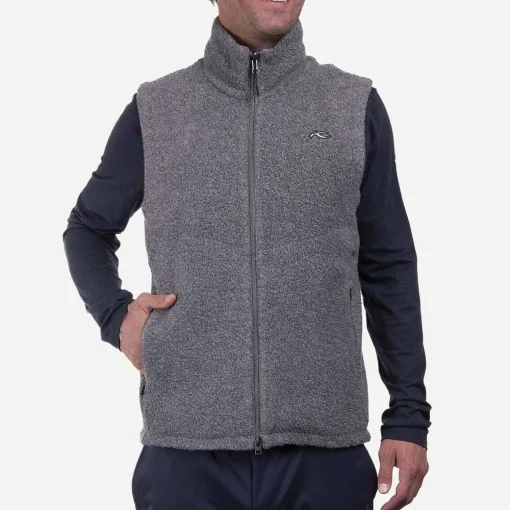 KJUS Jackets & Vests-Men'S Glencoe Vest Steel Grey Melange