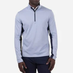 KJUS Midlayers & Sweaters-Men'S Hydraulic Midlayer Half-Zip Blue Fog/Atlanta Blue