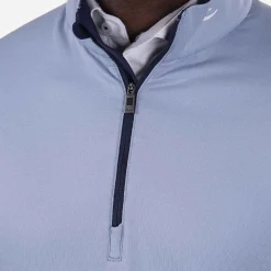 KJUS Midlayers & Sweaters-Men'S Hydraulic Midlayer Half-Zip Blue Fog/Atlanta Blue