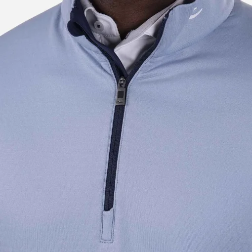 KJUS Midlayers & Sweaters-Men'S Hydraulic Midlayer Half-Zip Blue Fog/Atlanta Blue