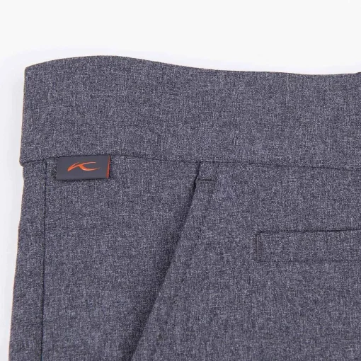 KJUS Bottoms-Men'S Ike Texture Pants (Tailored Fit) Steel Grey Melange/Black