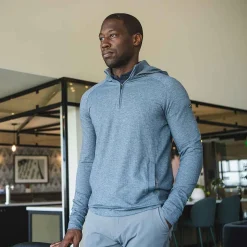KJUS Midlayers & Sweaters-Men'S Inverness Hoodie Steel Blue/Steel Grey