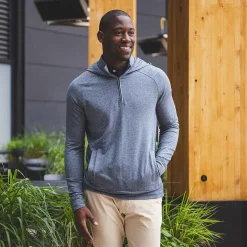 KJUS Midlayers & Sweaters-Men'S Inverness Hoodie Steel Blue/Steel Grey