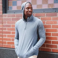 KJUS Midlayers & Sweaters-Men'S Inverness Hoodie Steel Blue/Steel Grey