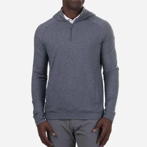 KJUS Midlayers & Sweaters-Men'S Inverness Hoodie Steel Blue/Steel Grey