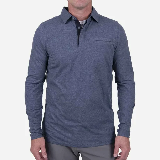 KJUS Polos & Shirts-Men'S Inverness Polo L/S Steel Blue