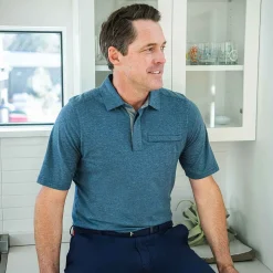 KJUS Polos & Shirts-Men'S Inverness Polo S/S Steel Blue