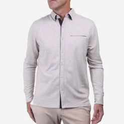 KJUS Polos & Shirts-Men'S Inverness Texture Shirt Cream/Alloy