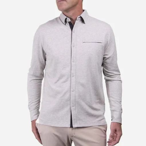 KJUS Polos & Shirts-Men'S Inverness Texture Shirt Cream/Alloy