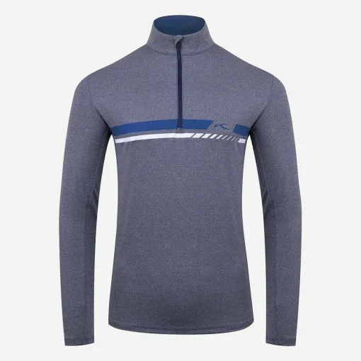 KJUS Midlayers & Sweaters-Men'S K Midlayer Half-Zip Atlanta Blue Melange/Atlanta Blue