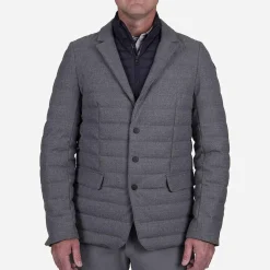 KJUS Jackets & Vests-Men'S Kensington Blazer Jacket Steel Grey/Deep Space