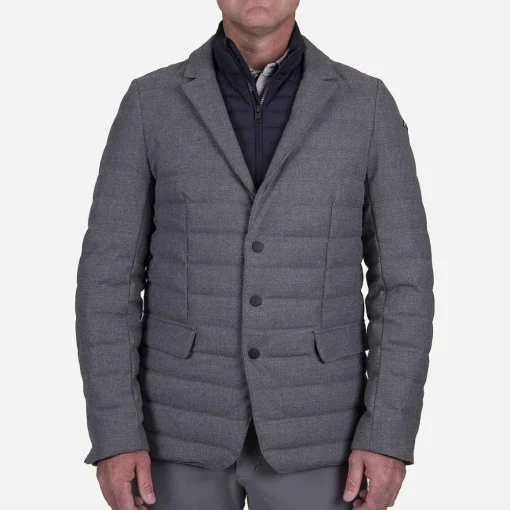KJUS Jackets & Vests-Men'S Kensington Blazer Jacket Steel Grey/Deep Space