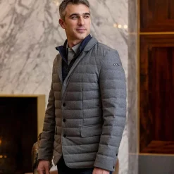 KJUS Jackets & Vests-Men'S Kensington Blazer Jacket Steel Grey/Deep Space